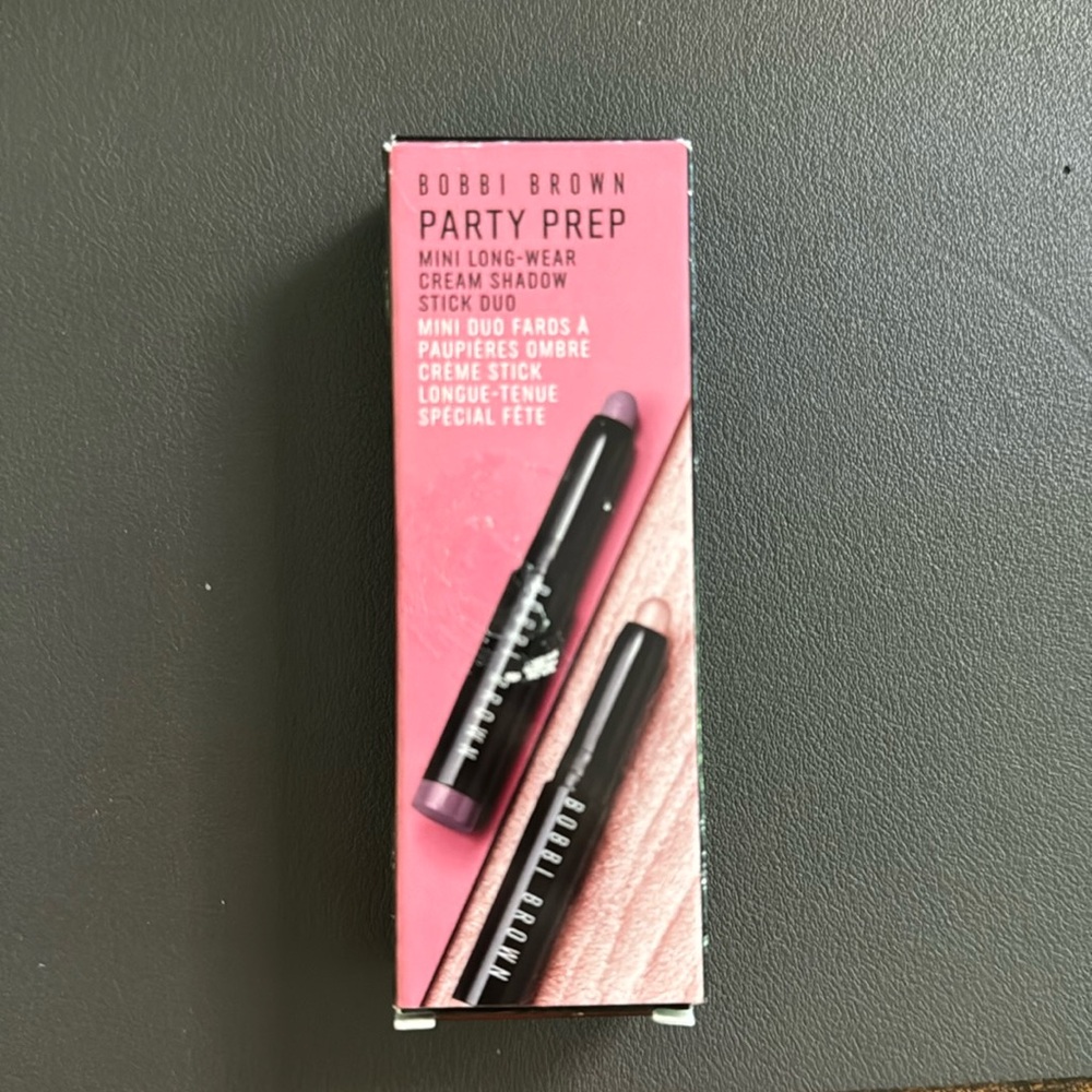 BNIB Bobbi Brown Party Prep mini long wear cream shadow stick duo